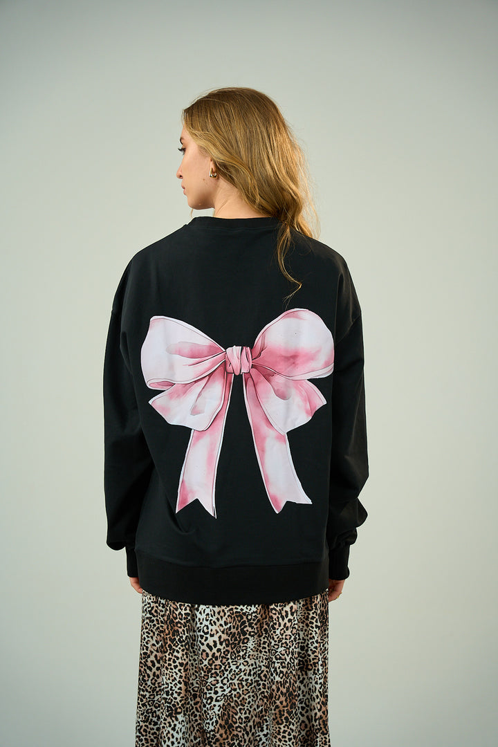 Black Bow Crewneck