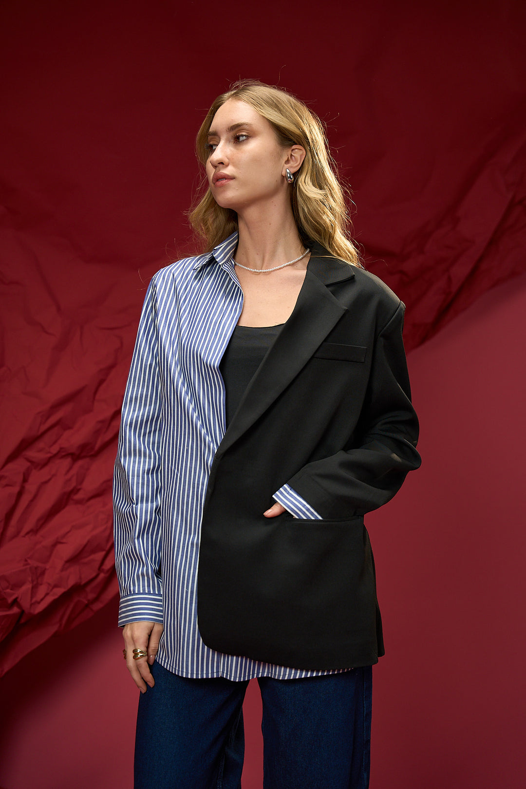 Half and Half Blazer