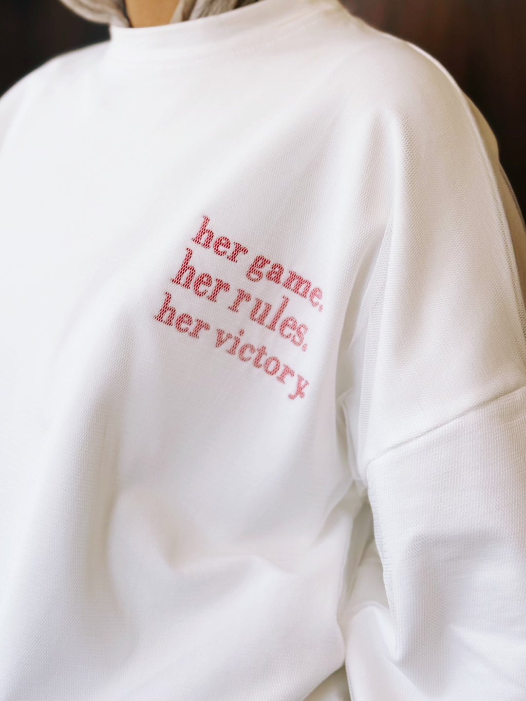 Her Victory Tee In White