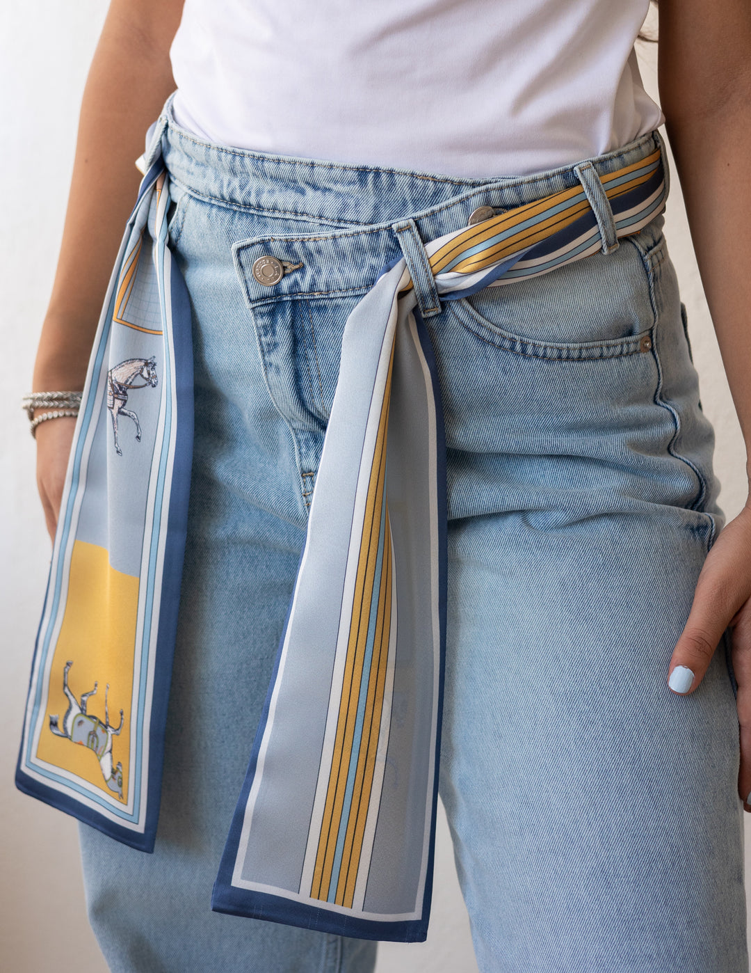 Sky Whisper Polo Caravate Scarf