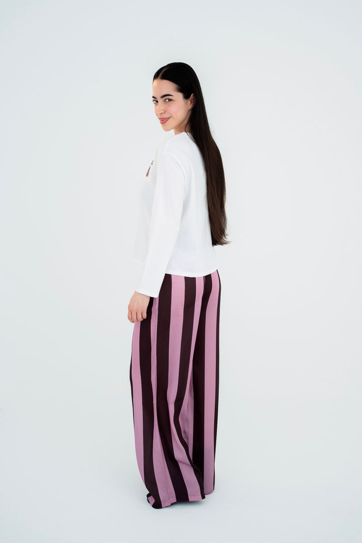The Silk Stripe Pj’s - Rosè