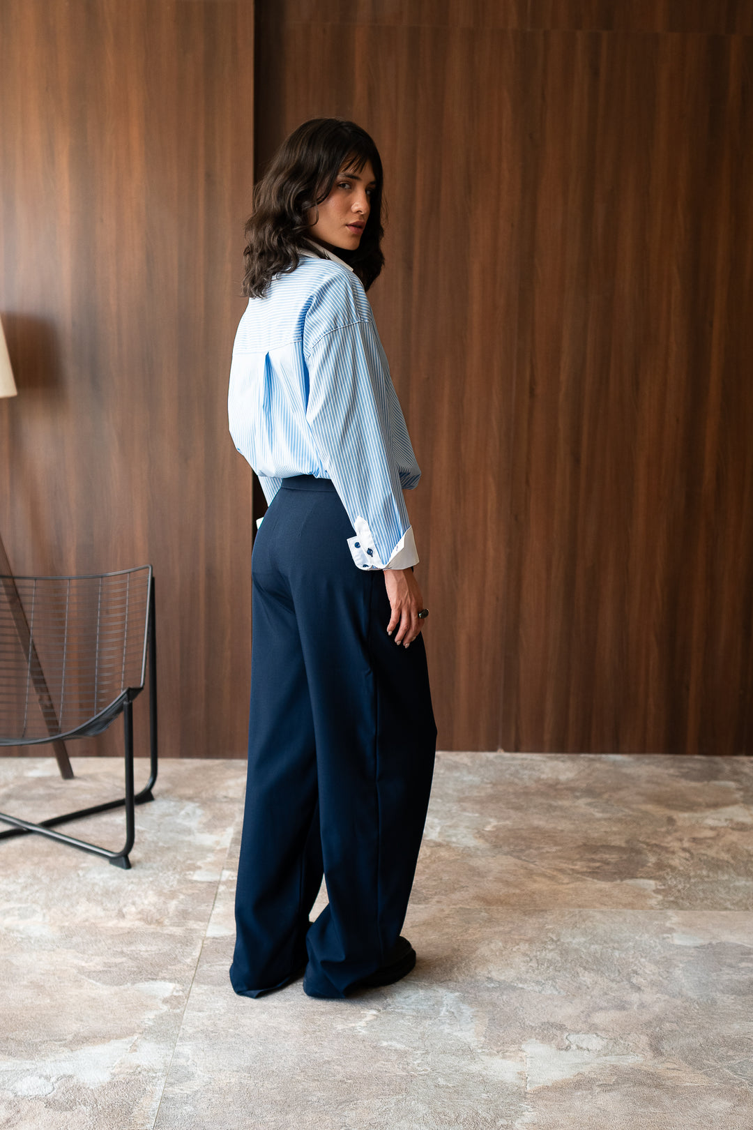 The Tailored Pants - Navy Blue