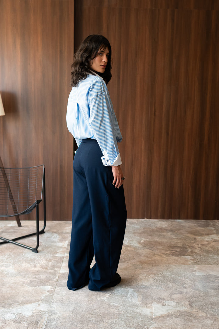The Tailored Pants - Navy Blue
