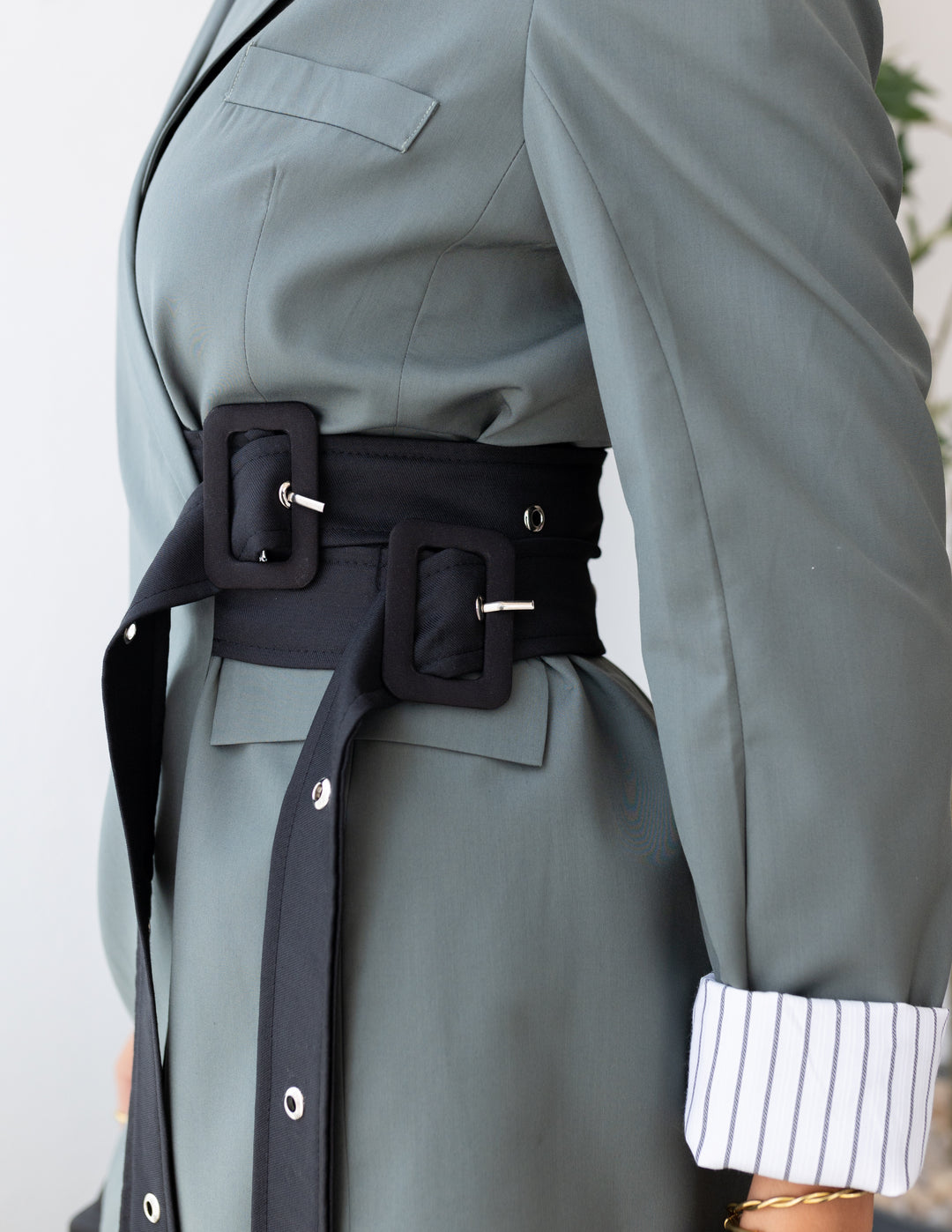 Thyme Green Belt Blazer