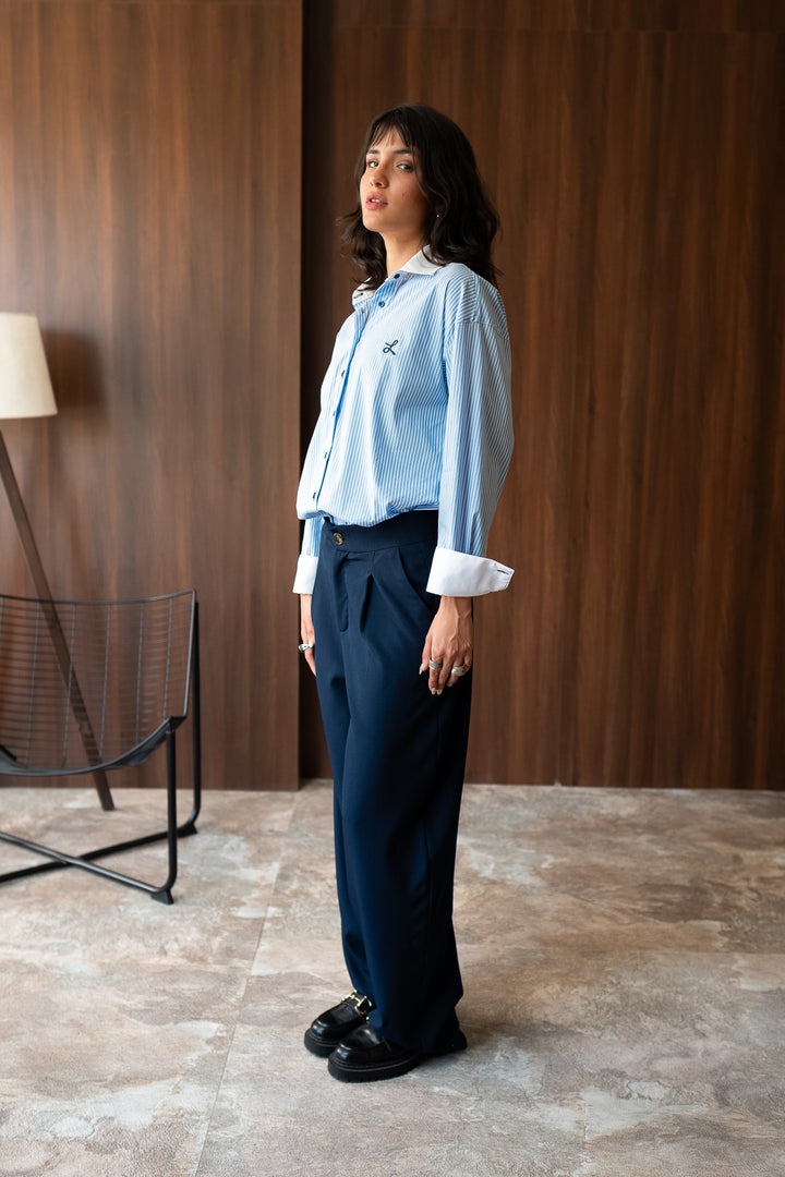 The Tailored Pants - Navy Blue