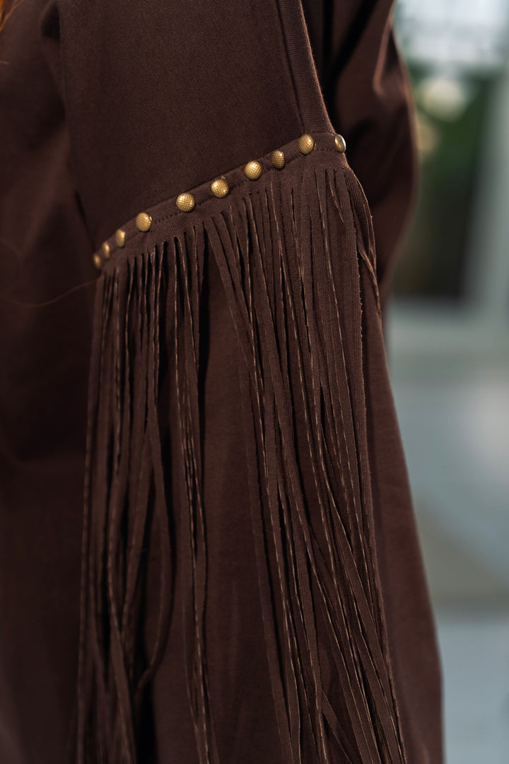 Fringe Edge Tee - Choco