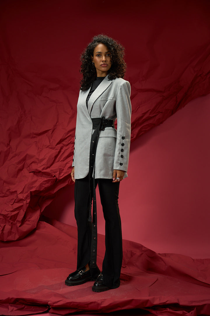 Belt Blazer Grey