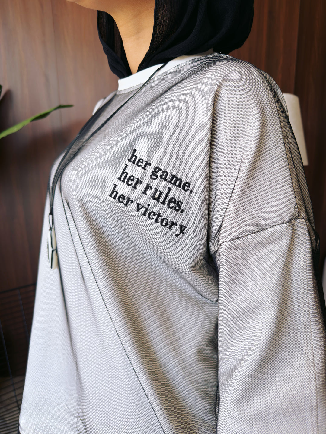 Her Victory Tee In Black