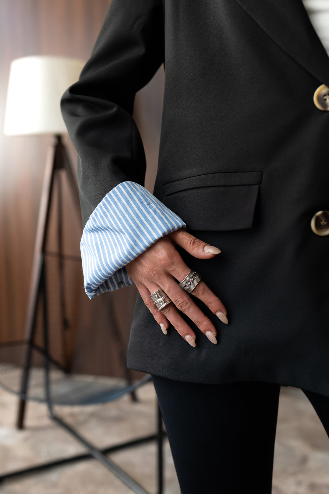 The Classic Mix Blazer - Black