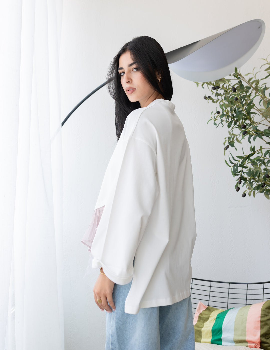Pelise Ruffles White T-shirt