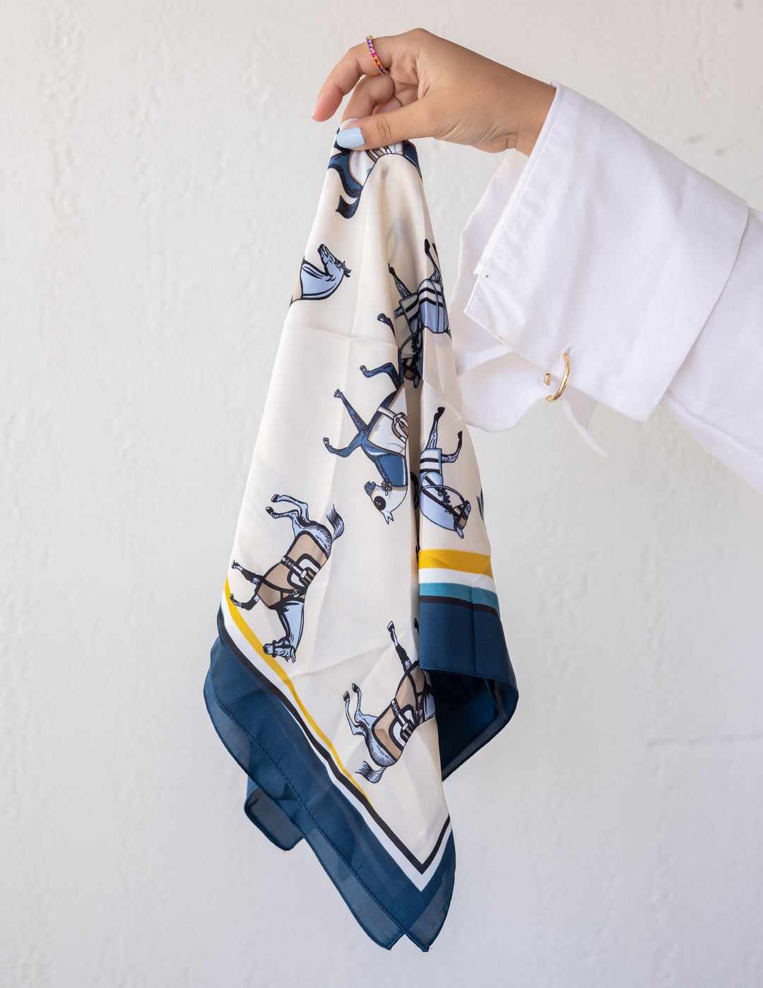 Midnight Polo Square Scarf