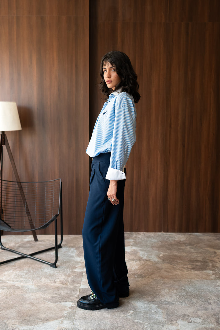 The Tailored Pants - Navy Blue
