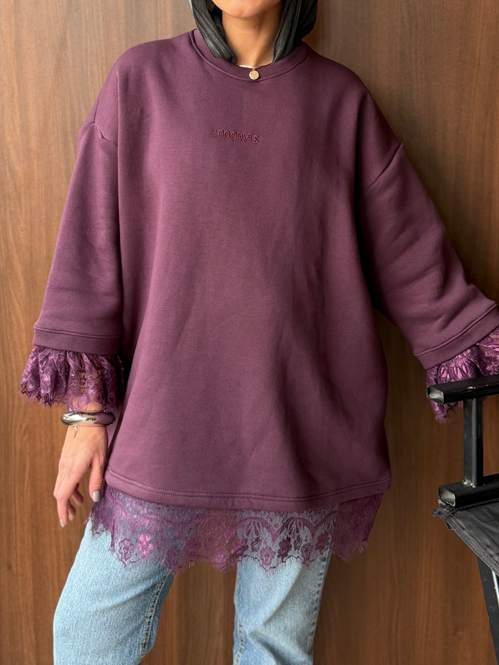 The Lail Sweatshirt- Burgundy