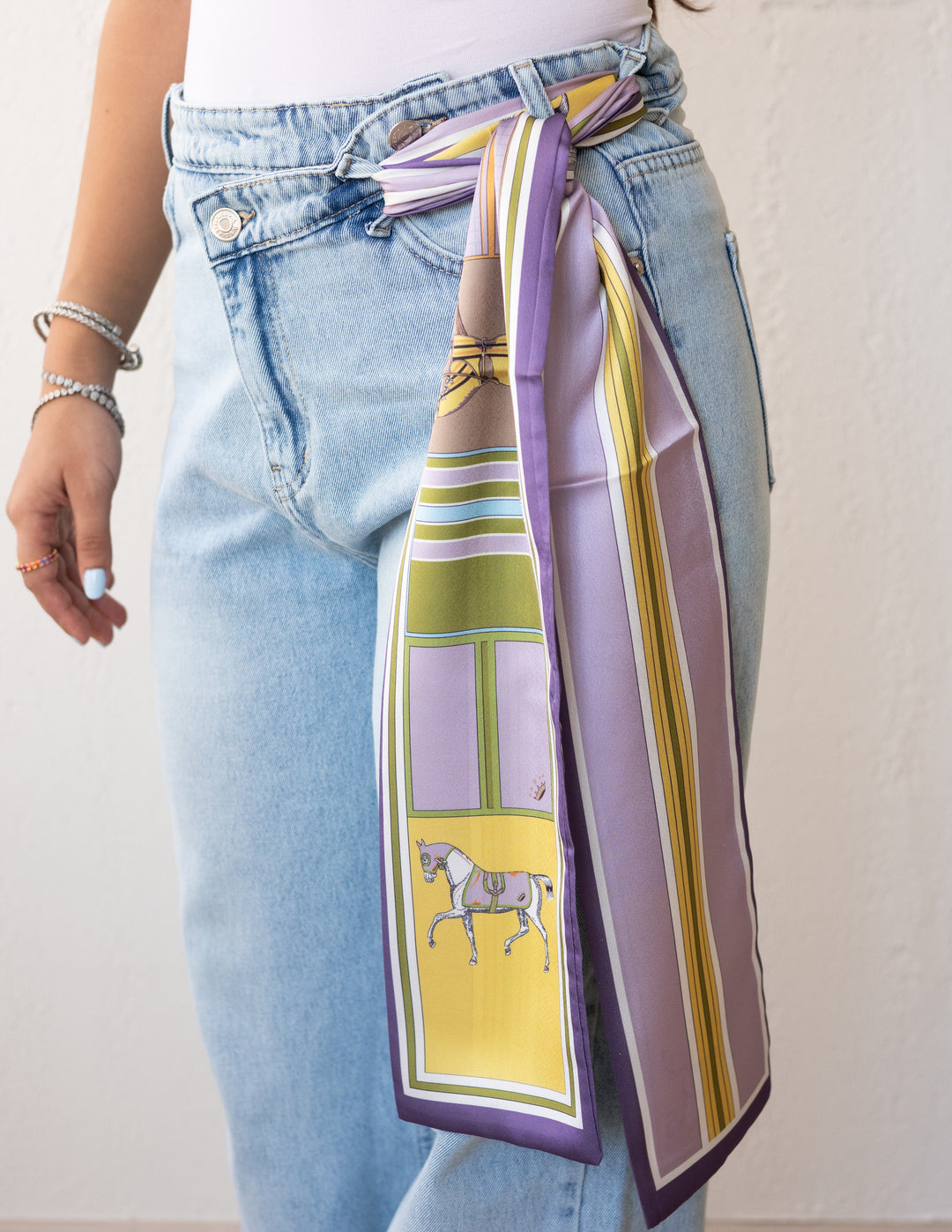 Lavender Ride Polo Caravate Scarf