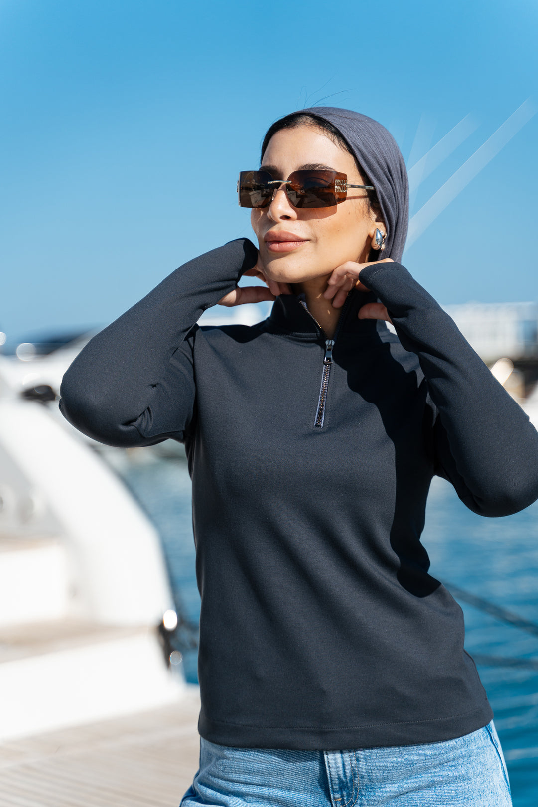Full Sleeve Women Thumbhole - Dark Grey