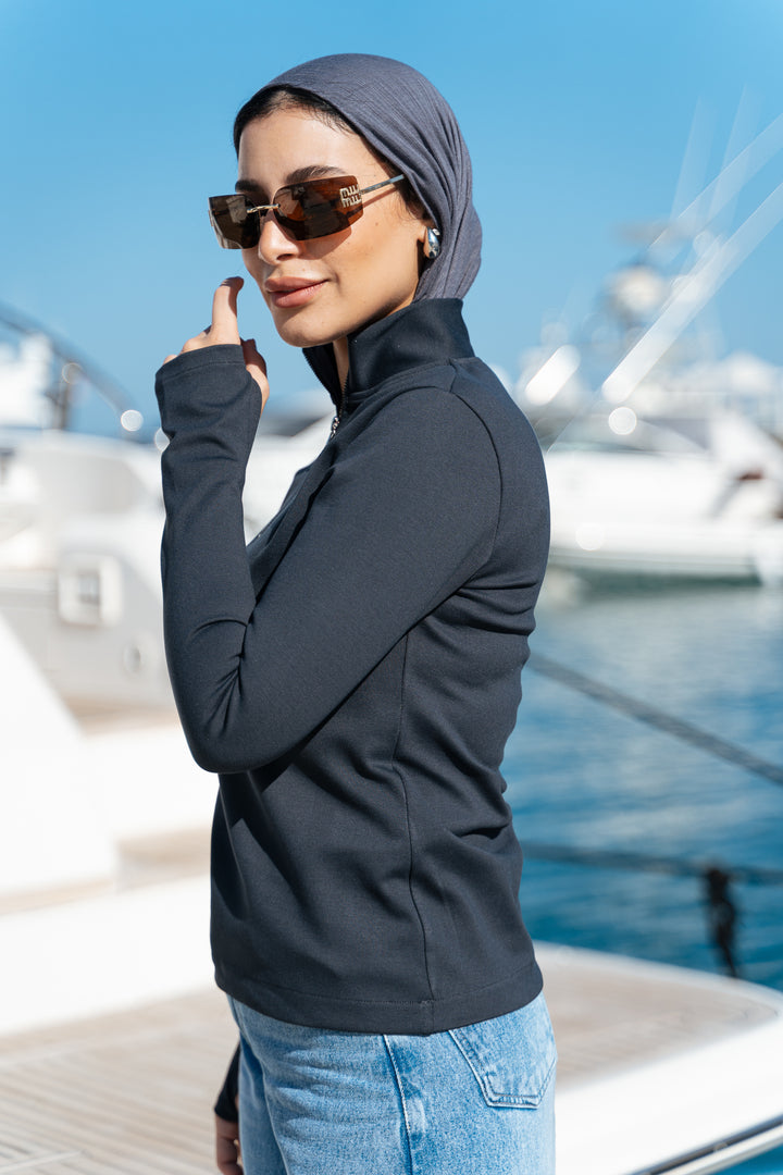 Full Sleeve Women Thumbhole - Dark Grey