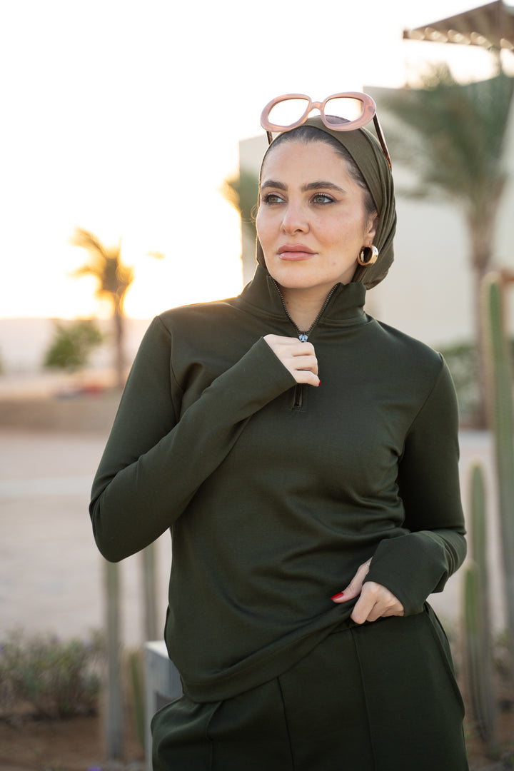 Full Sleeve Women Thumbhole - Olive