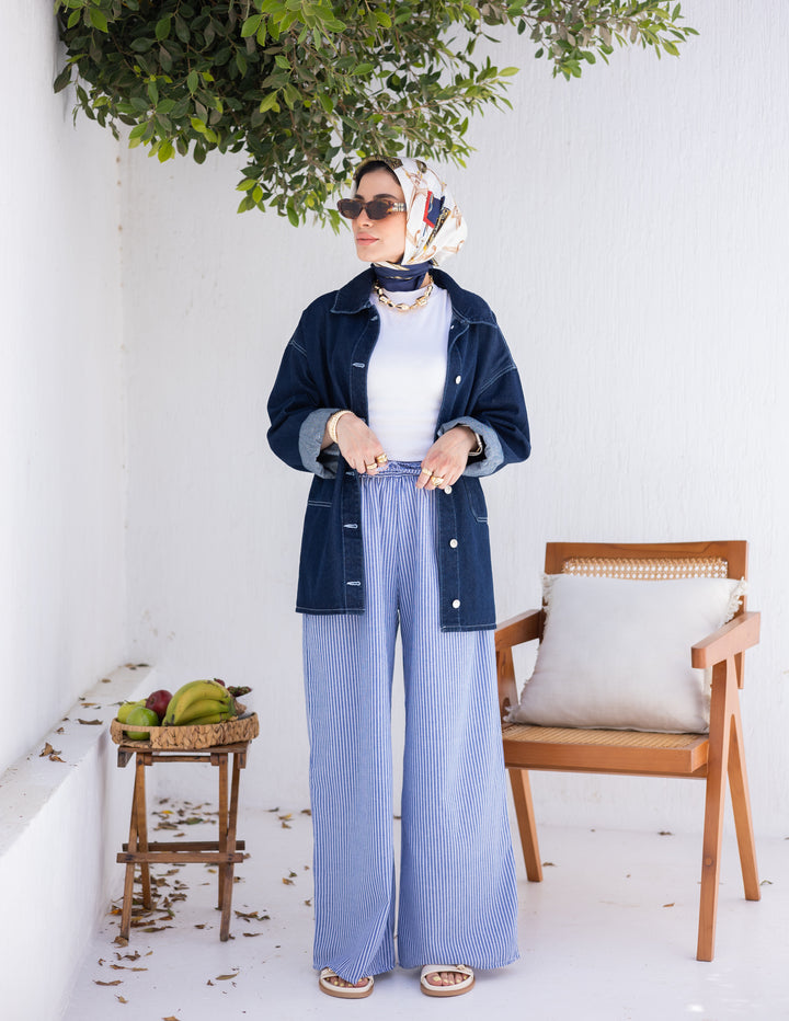 Pajama Pants - Stripes Blue