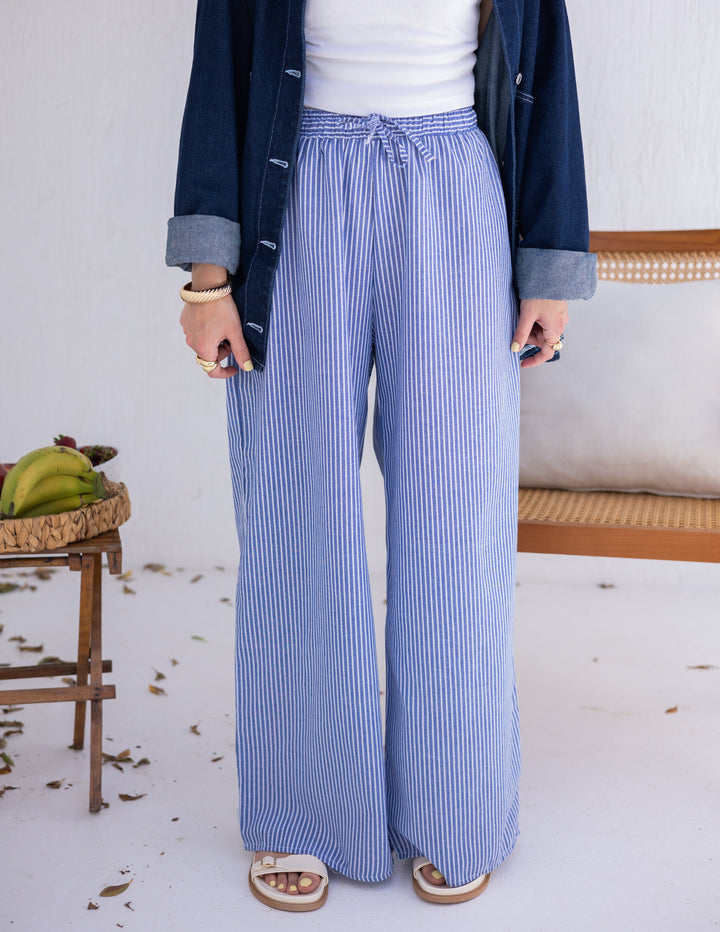 Pajama Pants - Stripes Blue