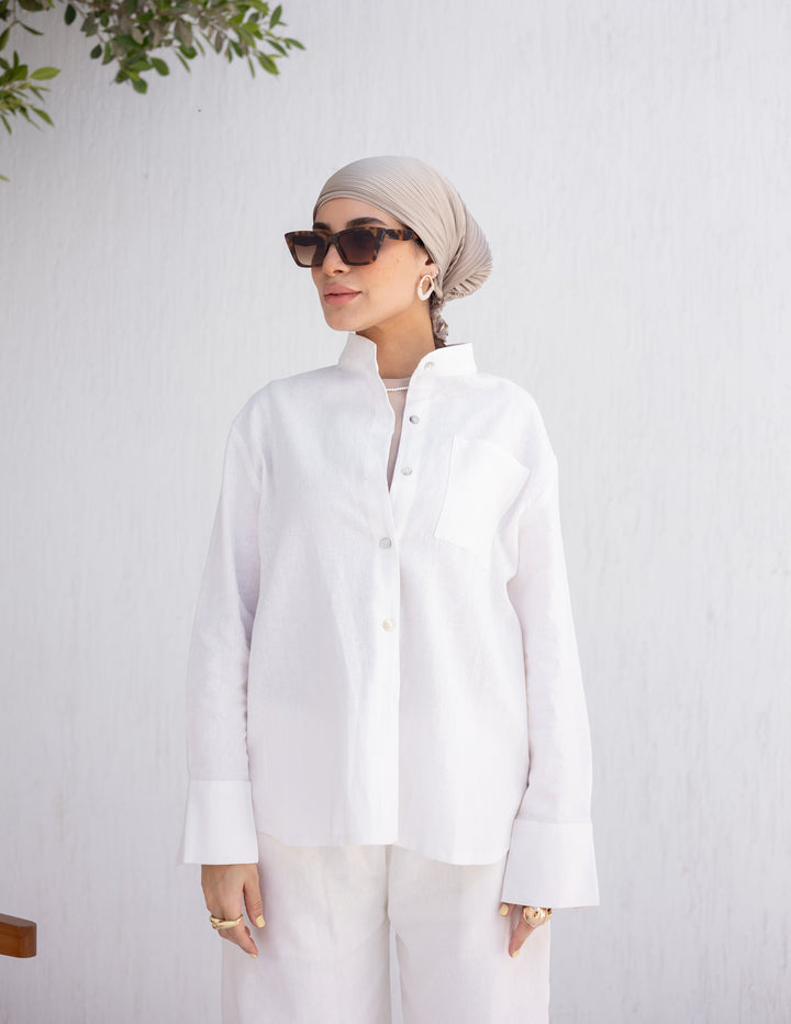 Linen White Shirt