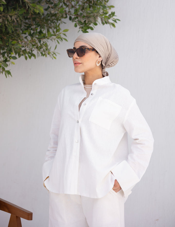 Linen White Shirt