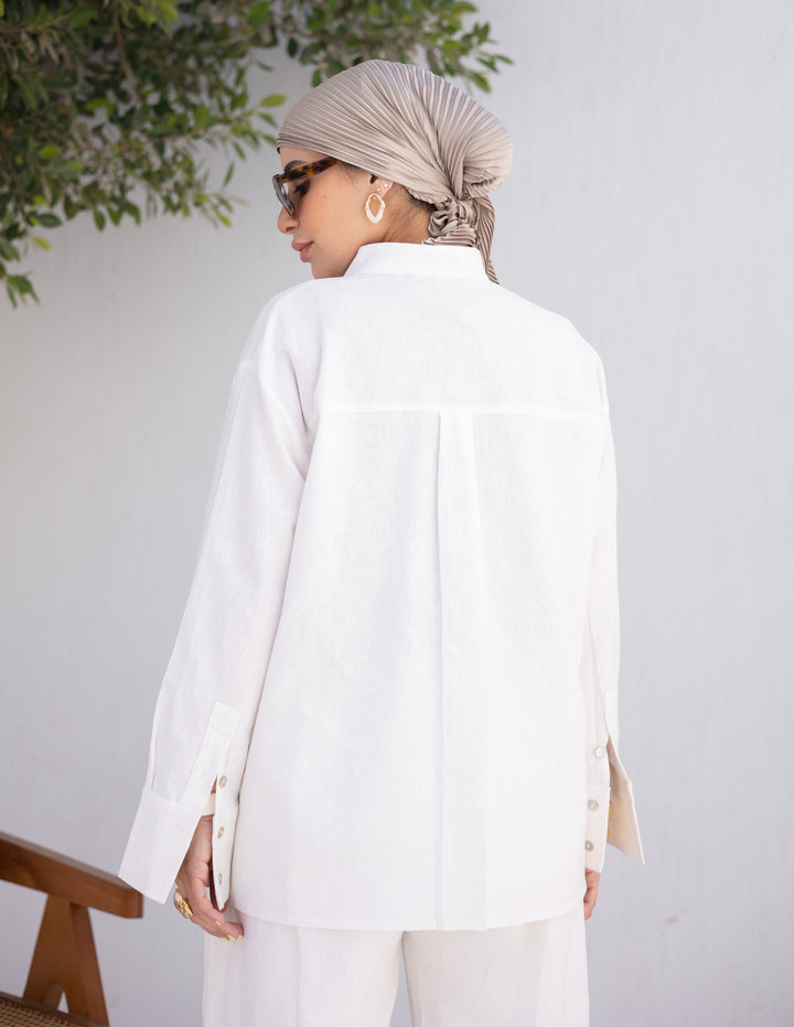 Linen White Shirt