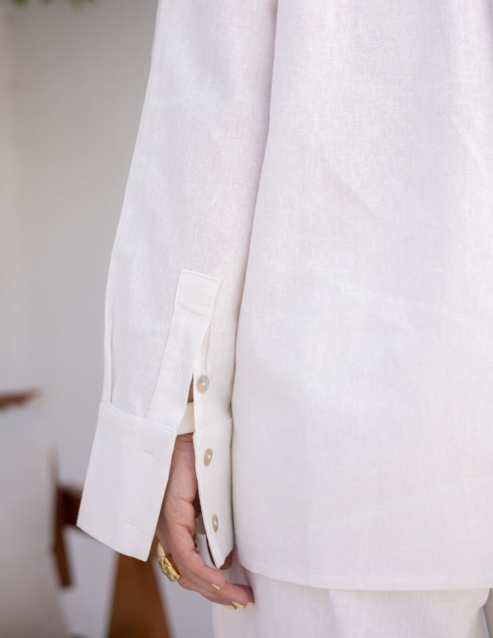 Linen White Shirt