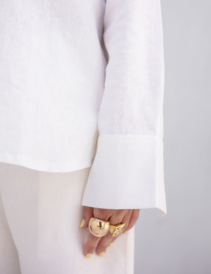 Linen White Shirt