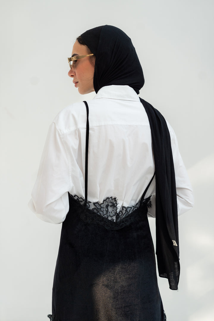 Velvet Lace Top Dress