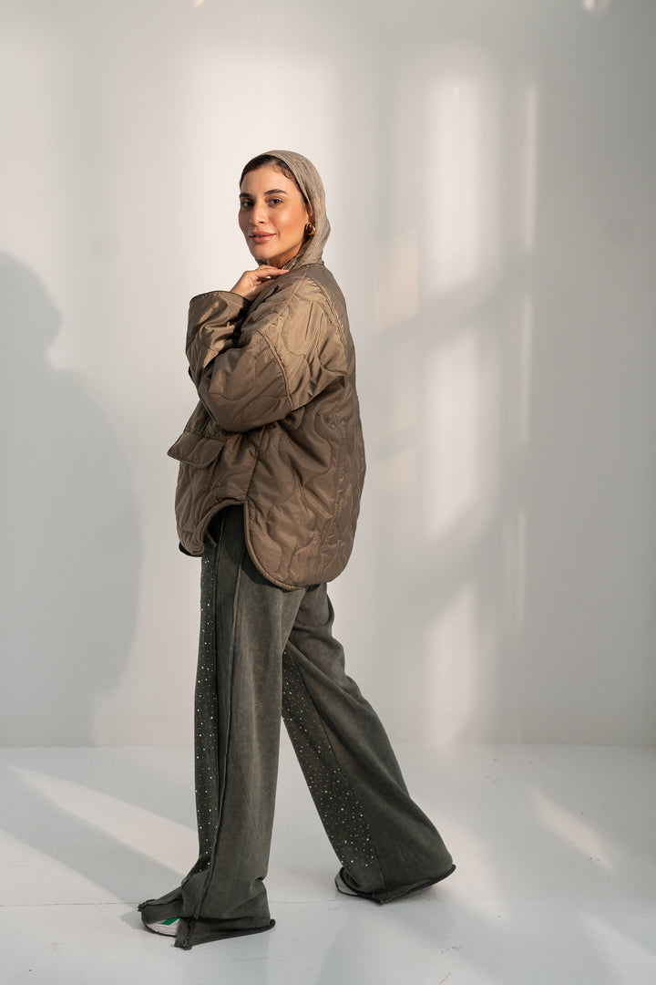 The Quilted Jacket - Olive