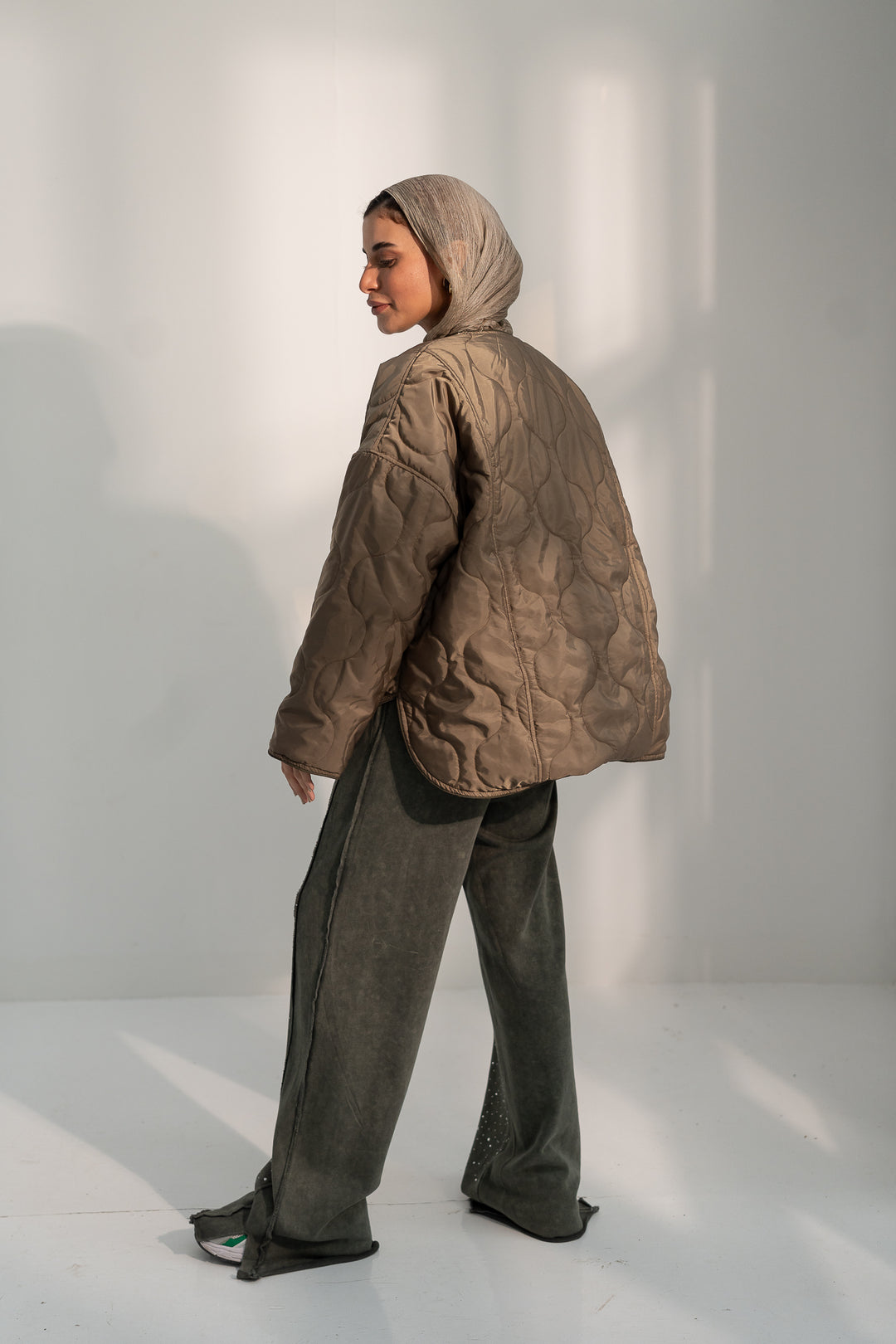 The Quilted Jacket - Olive