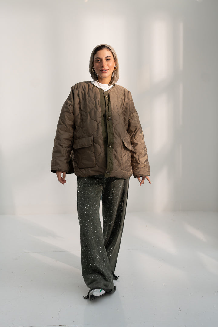 The Blingin' SweatPants - Olive Glow