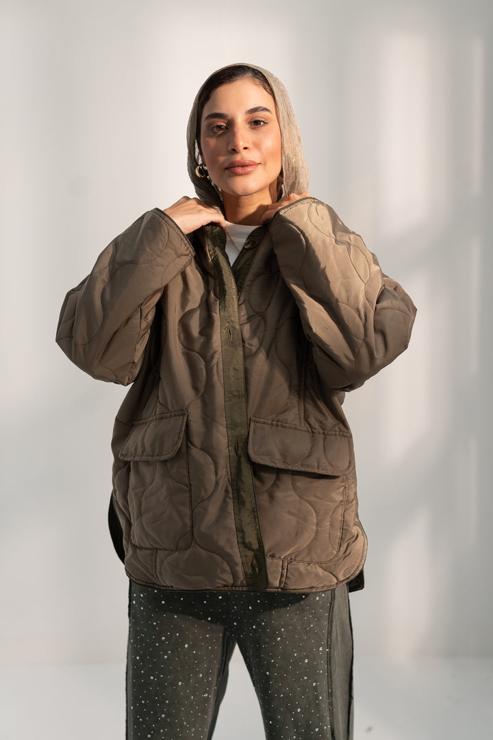 The Quilted Jacket - Olive