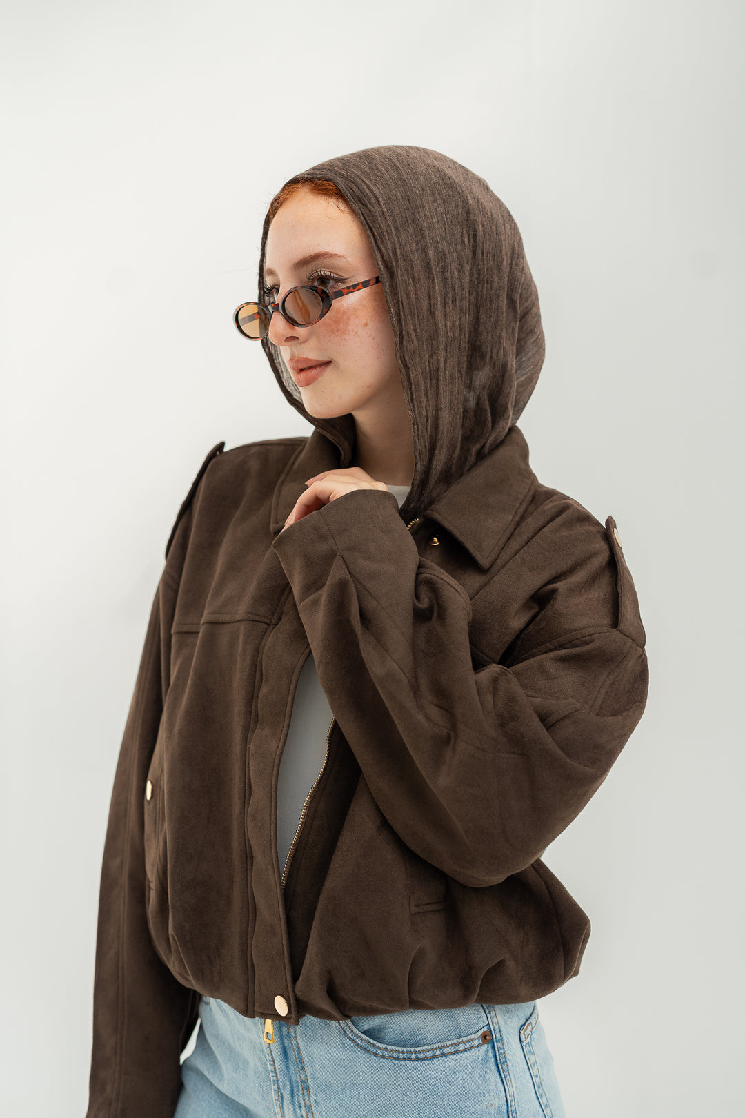 The Suede Jacket - Chocolate Brown